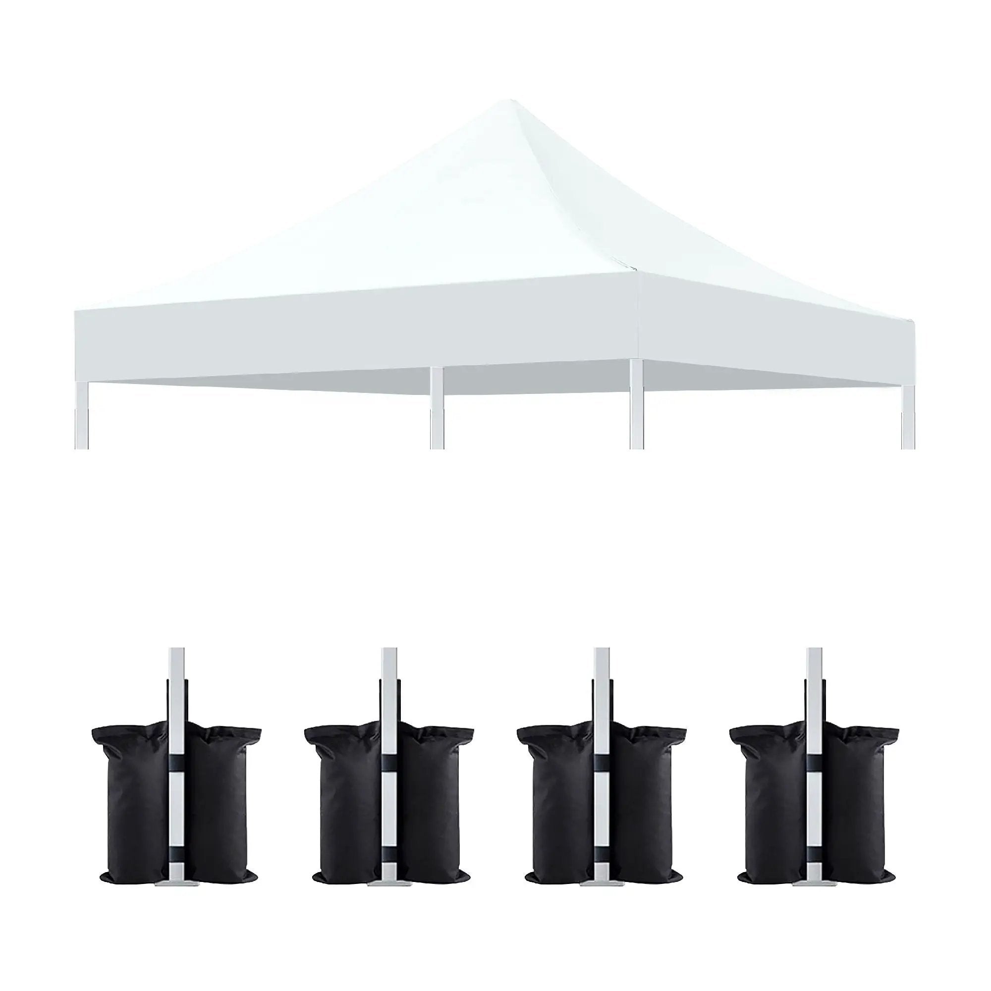 Canopy Replacement Top With 4 Pack W8 Bags, Pop Up Tent Cover Only, Frame Not Included by Unique Piece Furniture