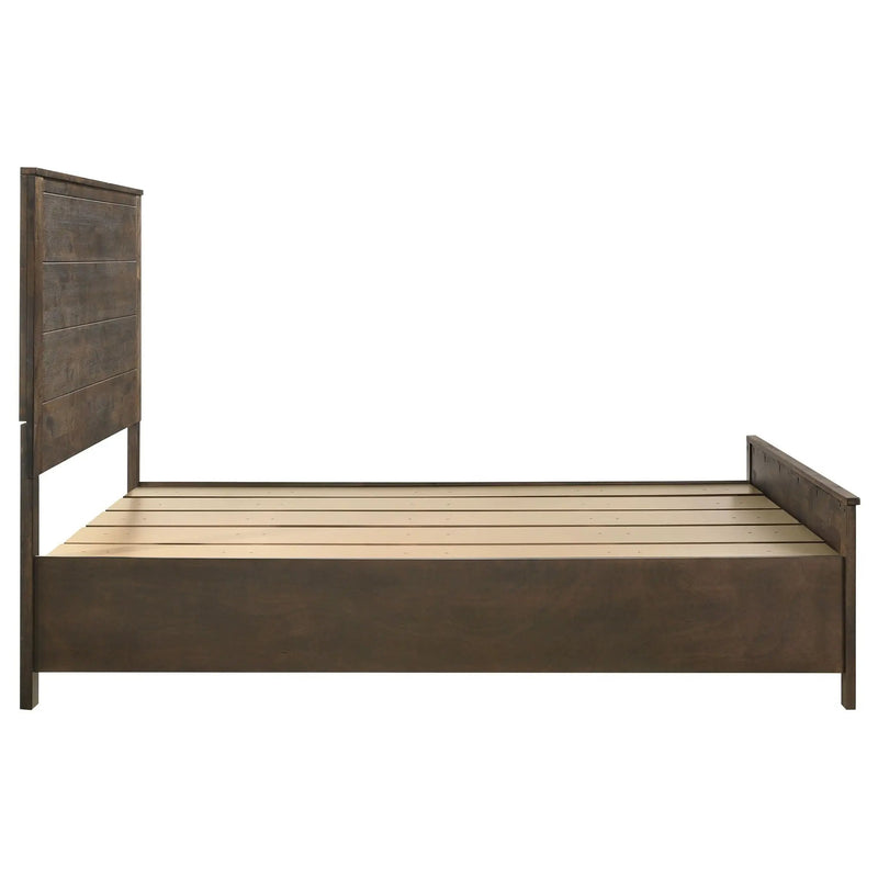 Woodmont Wood Queen Storage Panel Bed Rustic Golden Brown by Unique Piece Furniture