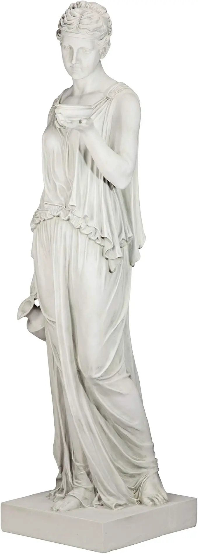 Design Toscano Hebe Greek Woman Patron of Youth Indoor/Outdoor Garden Statue, Estate Size, 62 inches tall, Cast Stone Resin, Antique Stone Finish by GreenHaven Gardens