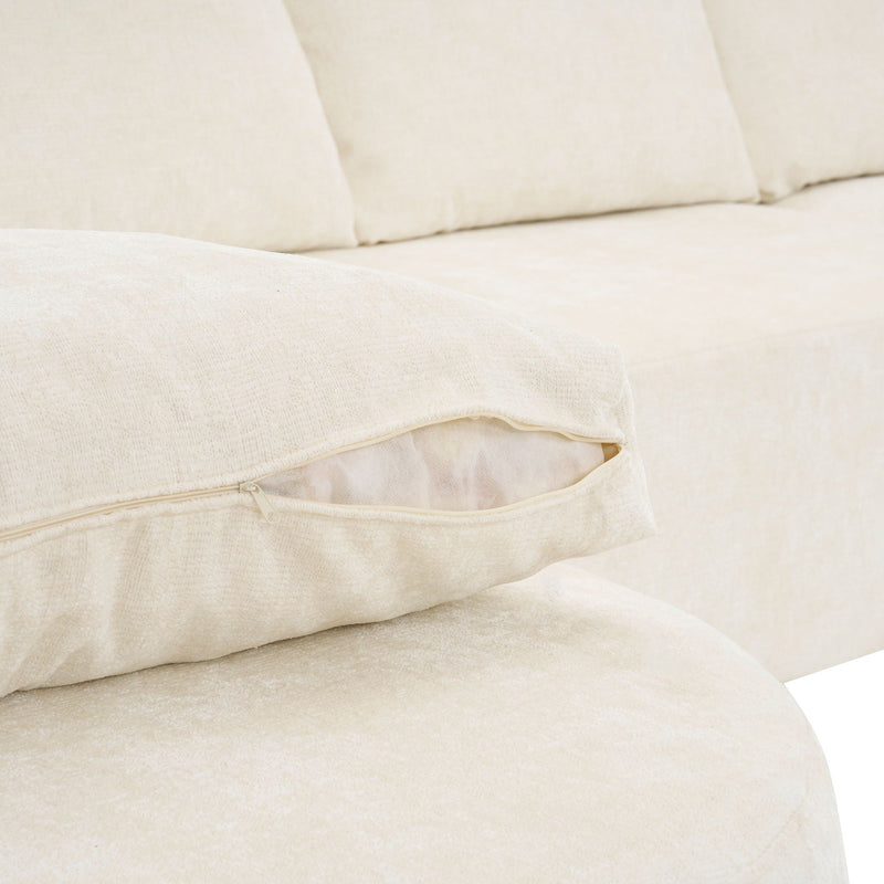 Modular Cloud Sectional Sofa Set, U-Shaped Upholstered Couch With Deep Seat by HouseOfZazla