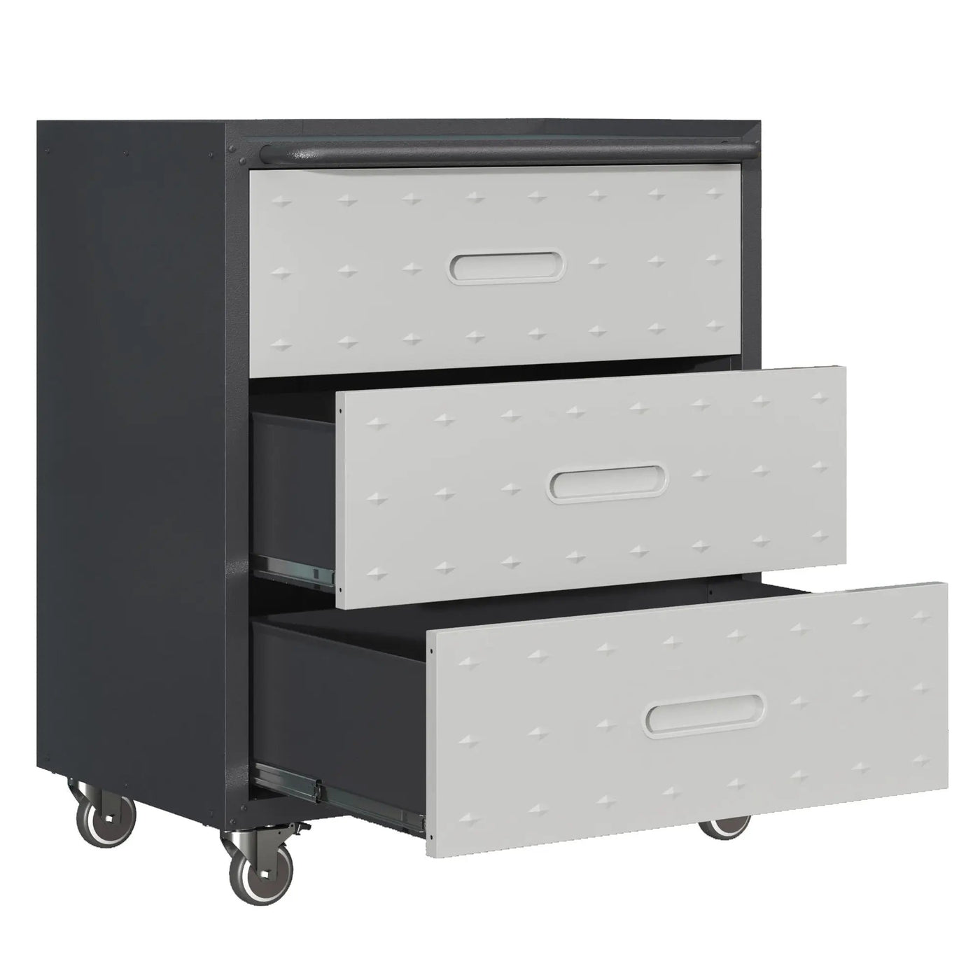 Heavy Duty Metal Storage Cabinet With Wheels 3 Drawer Tool Cabinet For Garage, Office, And Home Organizer Solutions by HouseOfZazla
