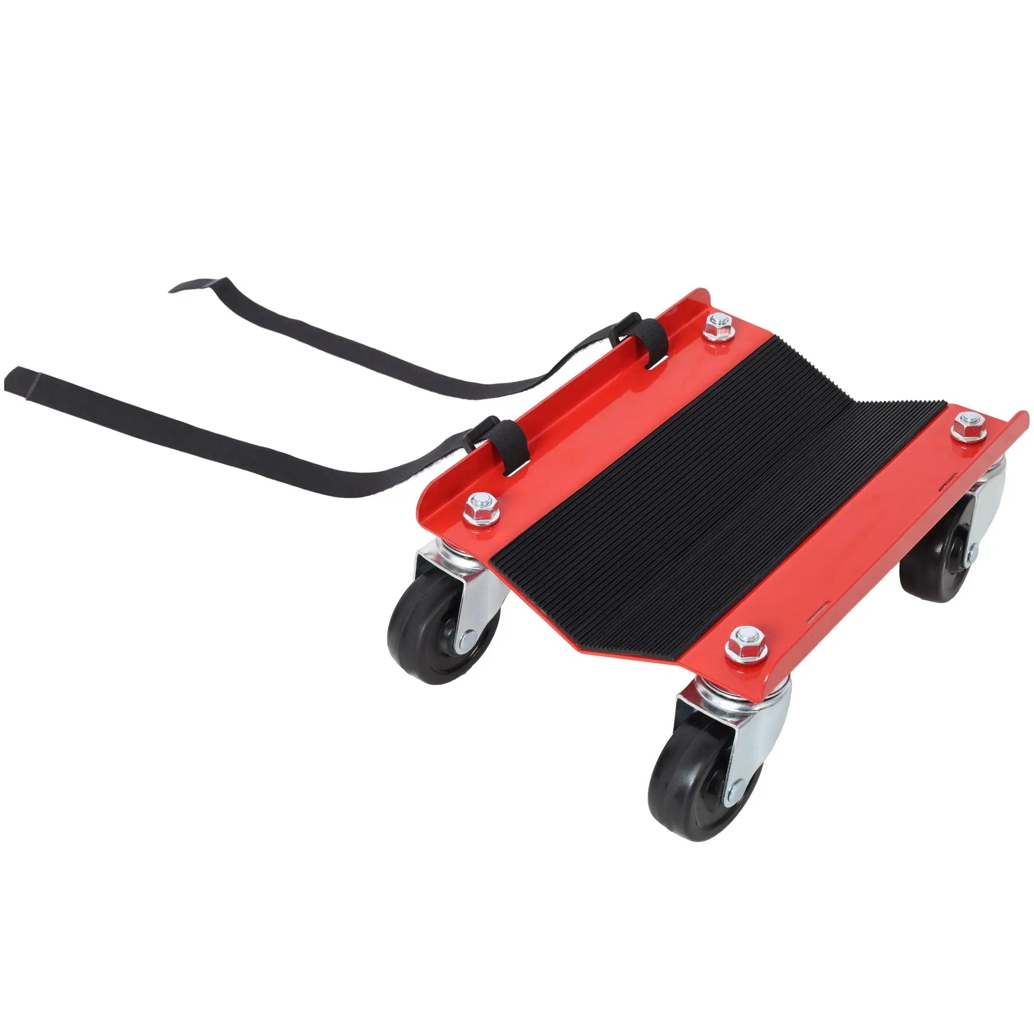 Heavy Duty Snowmobile Dolly V Slide With 2.5" Swivel Casters, Rubber Pad, 1500Lbs Capacity Steel - Red by HouseOfZazla
