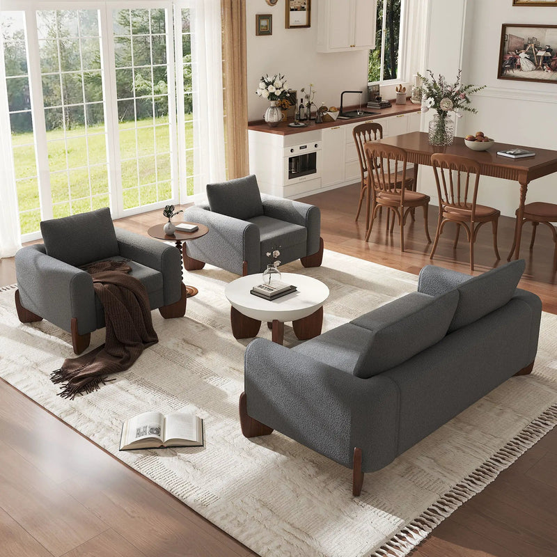U_Style Modern 3-Piece Living Room Sofa Set by HouseOfZazla