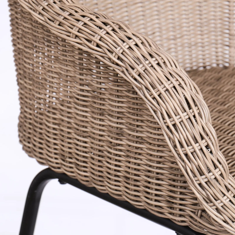 Ladd Outdoor Metal Wicker Barstool Set of 2 by HouseOfZazla