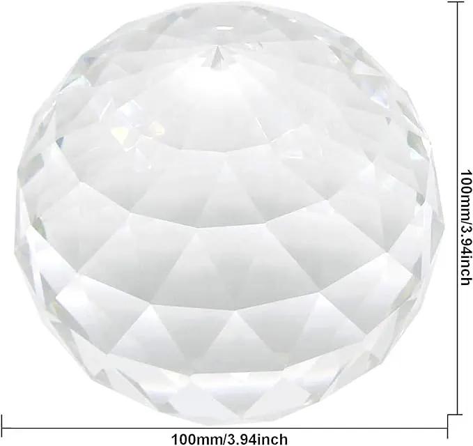 Clear Crystal Ball Prism Window Rainbow Maker Window Prisms Suncatcher for Feng Shui, (100mm/3.94inch) by GreenHaven Gardens