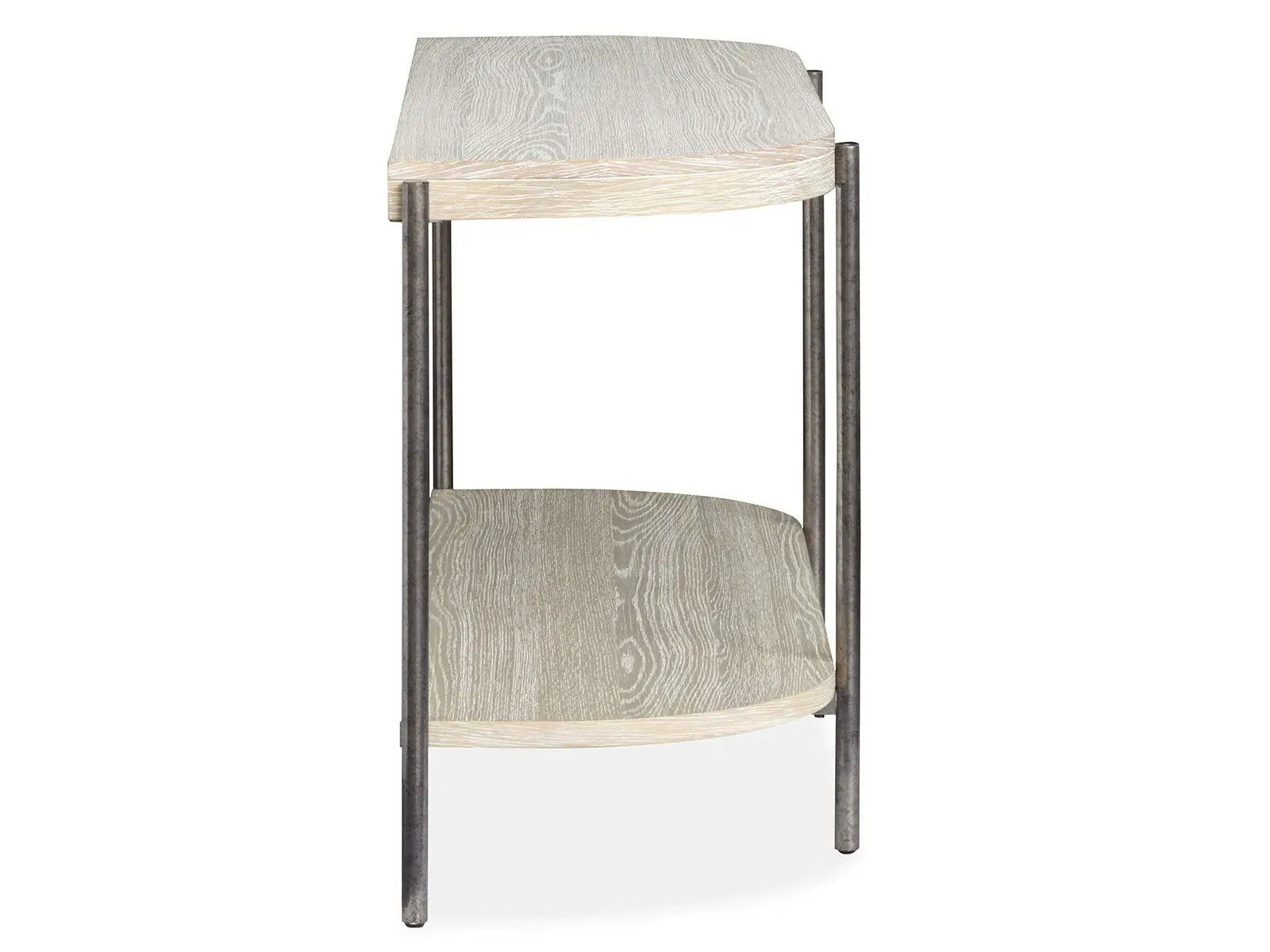 Jennings - Demilune Sofa Table - Edgecomb Gray And Weathered Antique Nickel by Unique Piece Furniture
