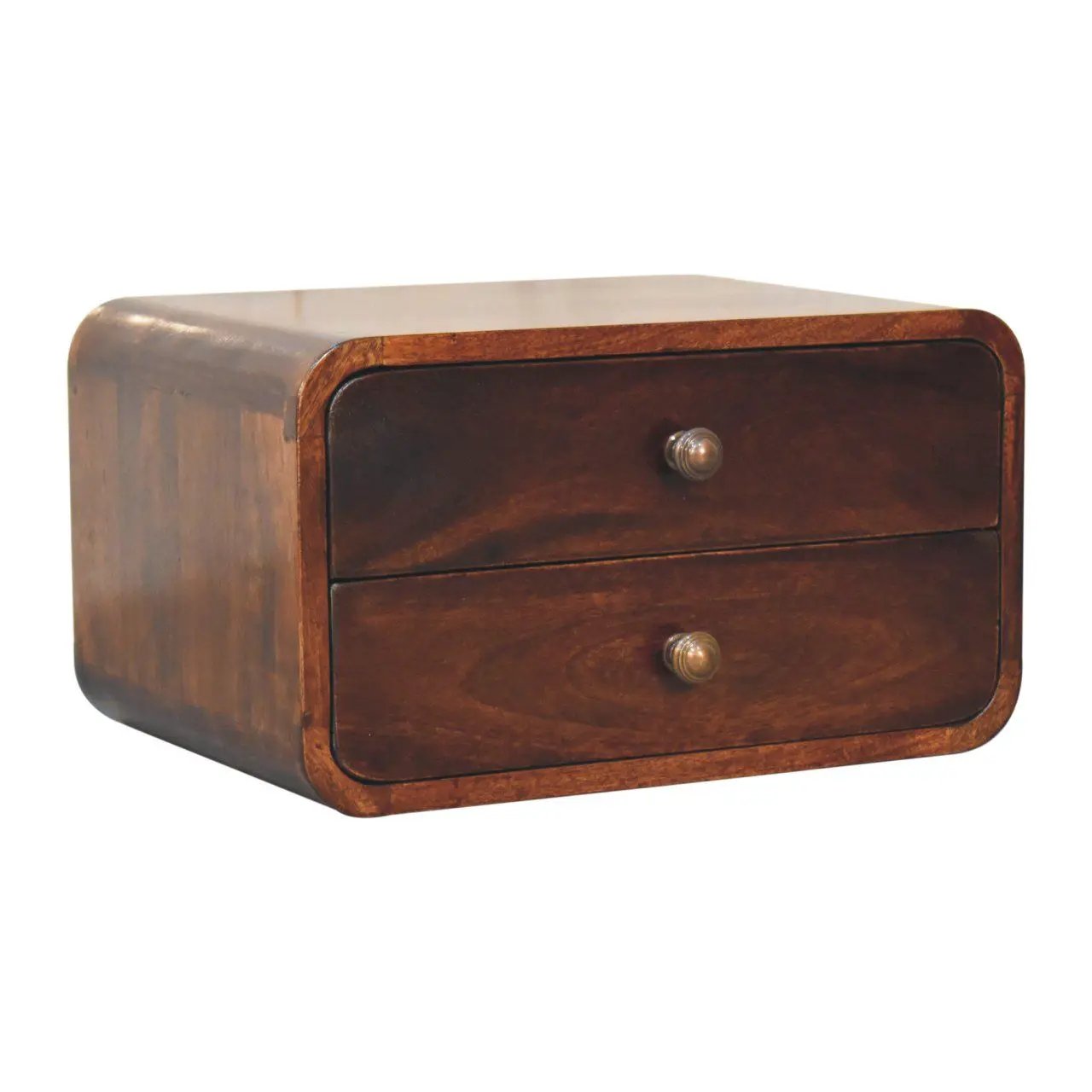 Curved Wall Mounted Bedside Nightstand by Unique Piece Furniture
