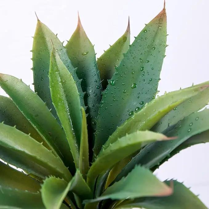 Veryhome Succulents Plants Artificial Aloe Plant, 12.5Inch Large Faux Succulents Unpotted, Premium Crafting DIY Greenery Decor for Indoor & Outdoor(4Pcs-Green) by GreenHaven Gardens
