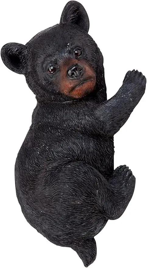 Bits and Pieces – Bear Cub Tree Hugger - Yard Decorations - Adorable Tree Sculpture - Outdoor Decoration - Garden Peeker Yard Art - 13-3/4" x 8" by GreenHaven Gardens