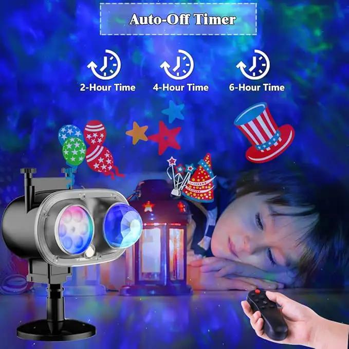 Christmas Projector Lights Outdoor, Holiday Projector With Remote Control Timer, 26 HD Effects (3D Ocean Wave & Patterns) Waterproof Landscape for Halloween Party Decorations by GreenHaven Gardens