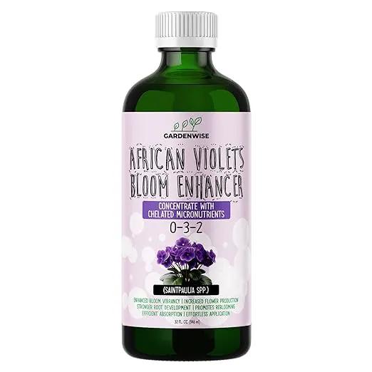 0-3-2 African Violet Fertilizer for Indoor Plants: Concentrated Plant Food – Plant Fertilizer, Bloom Booster for All Violets, Indoor Flowering Plants, Vigorous Growth and Blooming (32 OZ) by GreenHaven Gardens