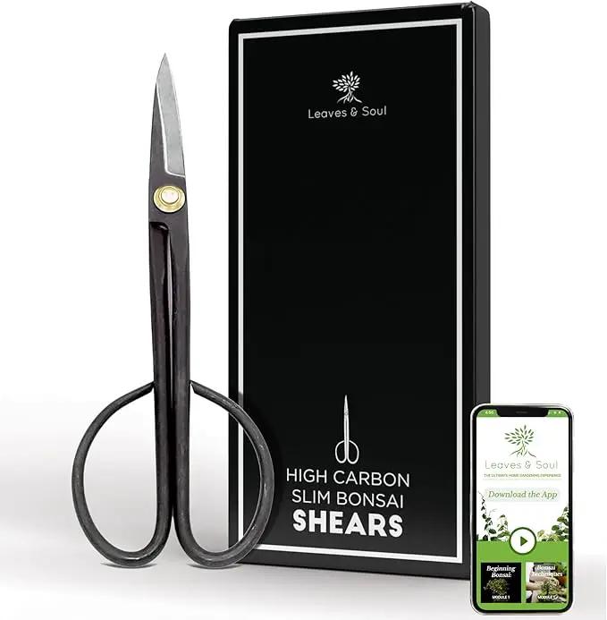 Professional Bonsai Slim Scissors | Pruning Shears for Trimming Plants | Japanese Gardening, Bonsai Tools | Garden Scissors by GreenHaven Gardens