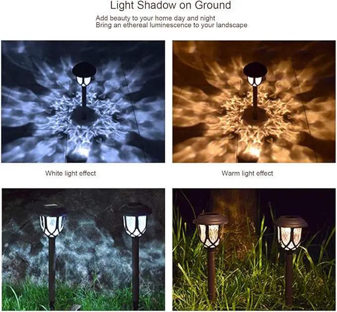 10 Pack Solar Lights Outdoor Decorative Garden Yard Lights for Pathway Walkway Sidewalk Driveway. (Brown, Warm White) by GreenHaven Gardens