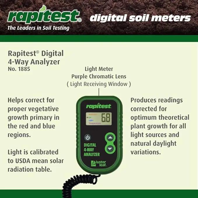Luster Leaf 1885 Digital 4-Way Analyzer by GreenHaven Gardens