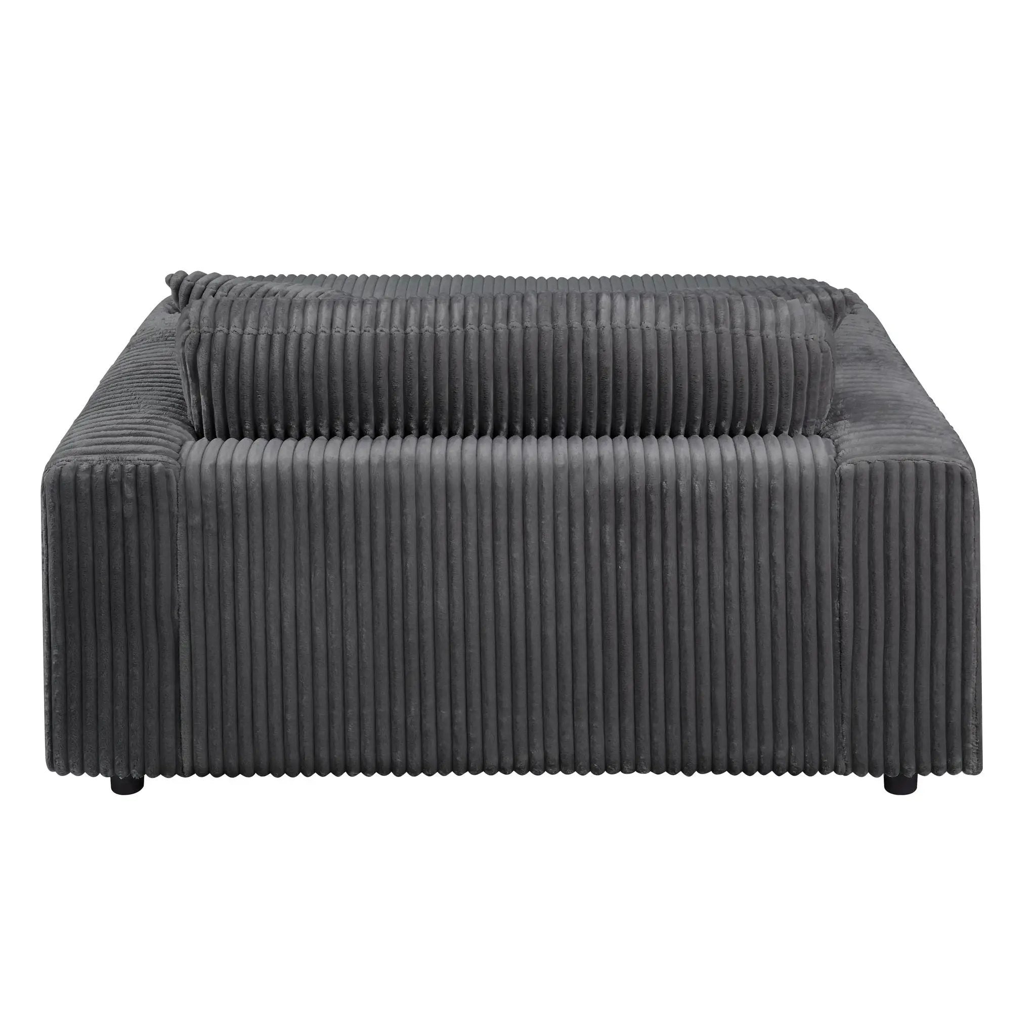 Hilde Chaise - With 2 Pillows - Dark Gray by HouseOfZazla