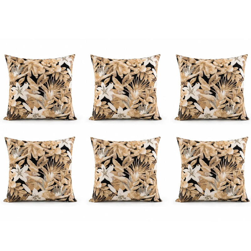 4 Pack Outdoor Pillow Covers - Water-Repellent Decorative Cushion Covers by HouseOfZazla