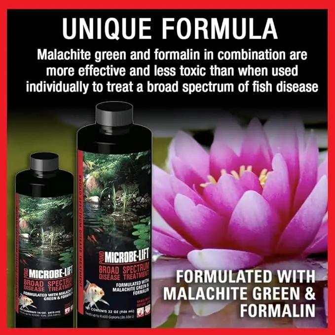 MICROBE-LIFT BSDT16 Broad Spectrum Disease Treatment for Ponds and Outdoor Water Garden, Safe for Live Koi Fish, Goldfish, Plants, and Decor, 16 Ounces by GreenHaven Gardens