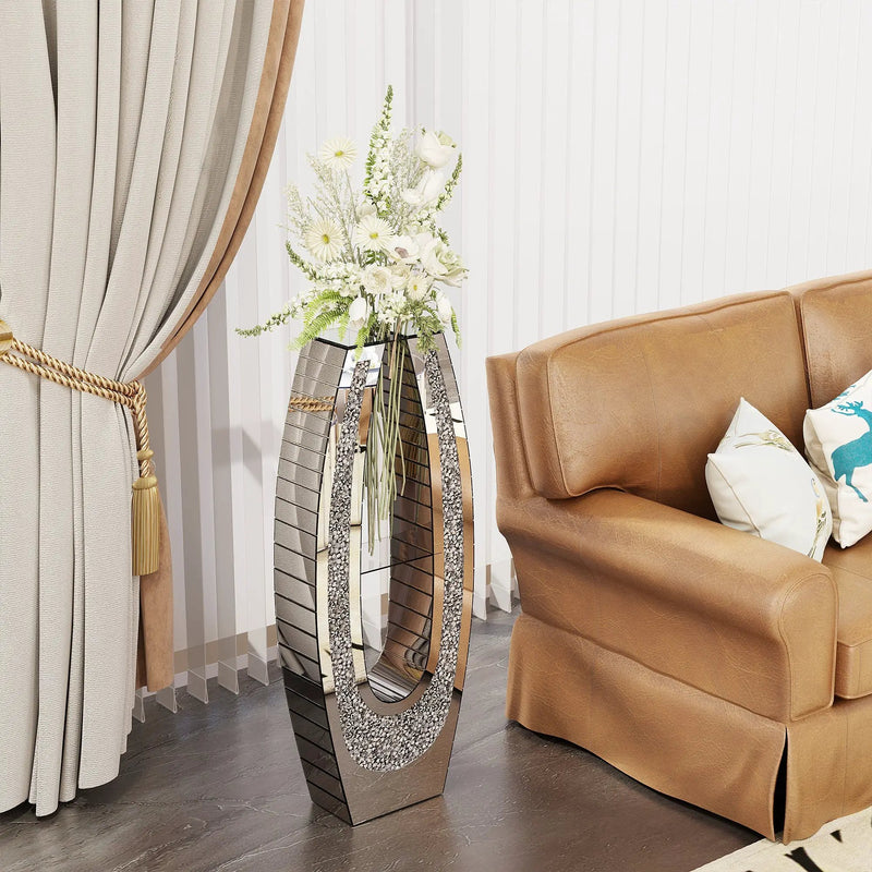 35.82" U-Shaped Tall Decorative Floor Vase by HouseOfZazla