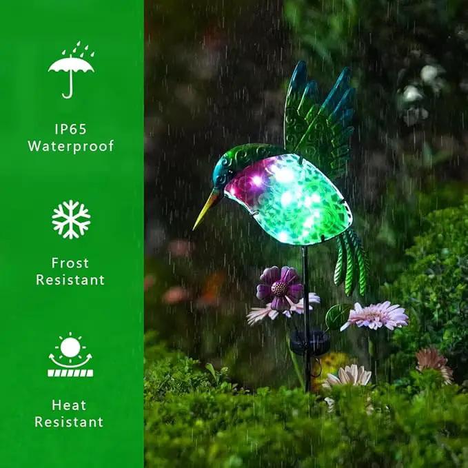 dreamysoul Outdoor Solar Hummingbird Garden Lights, Decorative Hummingbird Garden Stake Lights, Hummingbird Solar Lights for Outside Patio Yard Pathway Decor by GreenHaven Gardens
