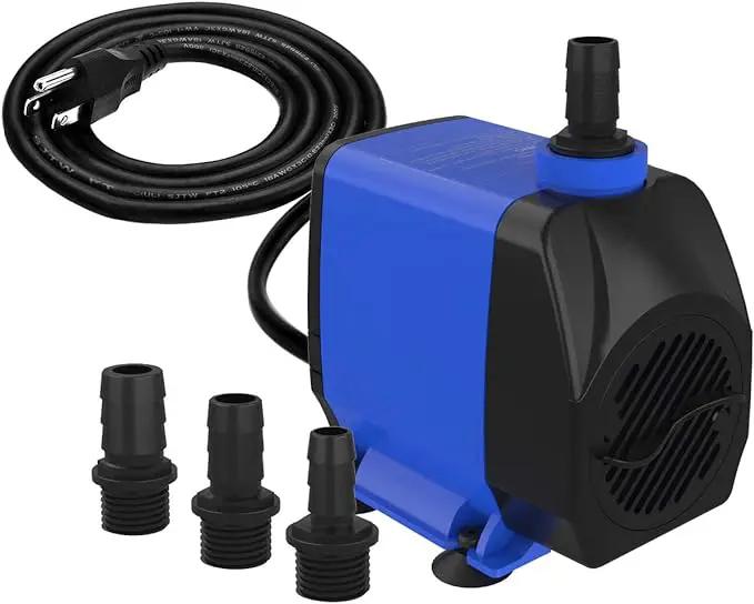 Submersible Pump 1056GPH (4000L/H 85W) Ultra Quiet with Dry Burning Protection 9.8ft Power Cord for Fountains, Hydroponics, Ponds, Aquariums & More… by GreenHaven Gardens