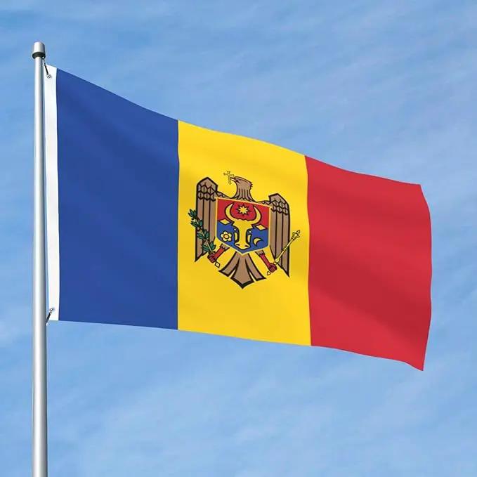Moldova Moldavian Flag Garden Yard House 2x3 ft Flags Double Sided Print Banner Indoor Outdoor Party Home Decorations for Boat Dorm House Balcony by GreenHaven Gardens