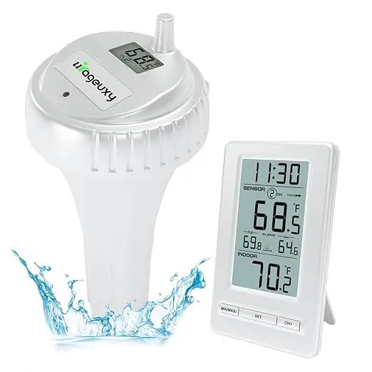 Urageuxy Pool Thermometer, Digital Wireless Water Thermometer Floating Easy Read, IPX8 Waterproof for Hot Tub/Ice Bath/Pond/Swimming Pools/Cold Plunge/SPA/Aquarium by GreenHaven Gardens