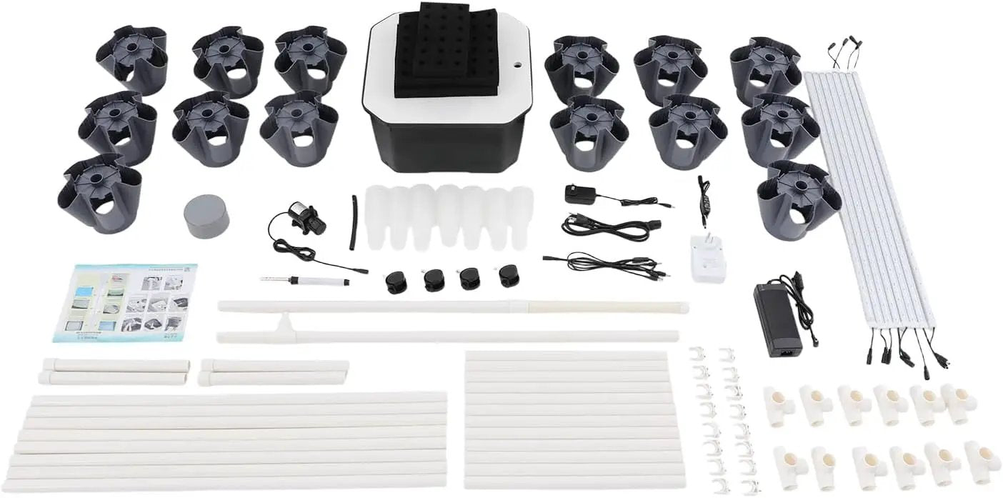 Hydroponic Growing Tower System Kit, 70-Plant Vertical Hydroponics Garden Tower with LED Grow Light, for Outdoor Indoor Herbs Fruits Vegetables Smart Garden Planter Kit by GreenHaven Gardens