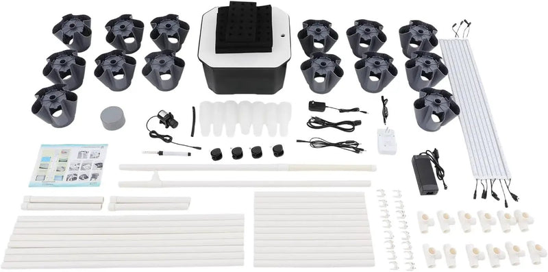 Hydroponic Growing Tower System Kit, 70-Plant Vertical Hydroponics Garden Tower with LED Grow Light, for Outdoor Indoor Herbs Fruits Vegetables Smart Garden Planter Kit by GreenHaven Gardens