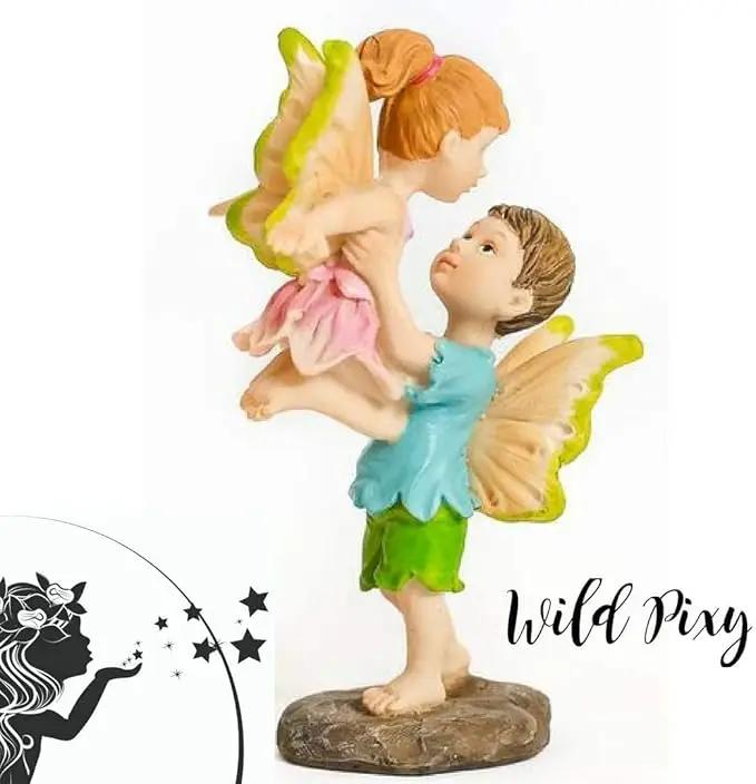 WILD PIXY Miniature Fairy Figurine - Fairy Garden Fairies with an Inspiration Theme, Includes A Fairy Poem and Gift Box, Gorgeous Miniature Garden Decoration for Indoor or Outdoor Fairy Gardens by GreenHaven Gardens