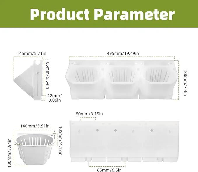 Self-Watering Wall-Mounted Vertical Planter, 36 Pots Wall Planter Indoor Vertical Living Green PlantWall Easy Installation 45''x39'' x5'' (White, 45X39 Inch 36Pcs) by GreenHaven Gardens