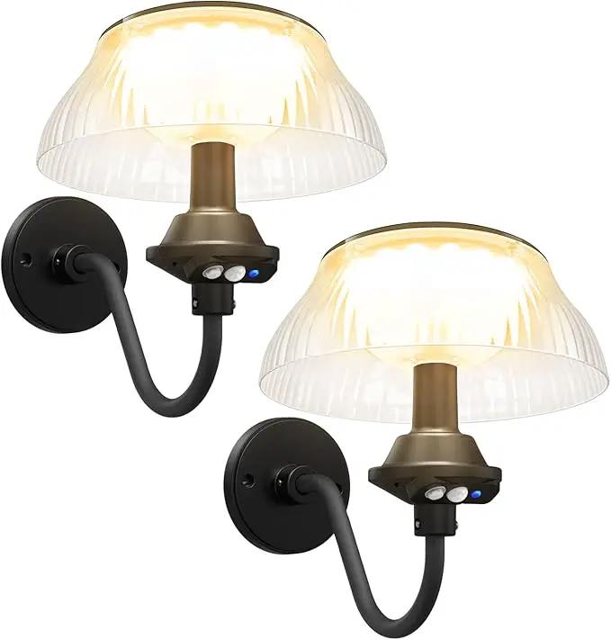 Aqonsie Solar Barn Lights Outdoor with 3 Lighting Modes & Motion Sensor, Attractive Solar Wall Lights Outdoor, Waterproof Outdoor Solar Light for Chicken coop, Barn, Shed, Garden, Porch, Yard, 2 Pack by GreenHaven Gardens