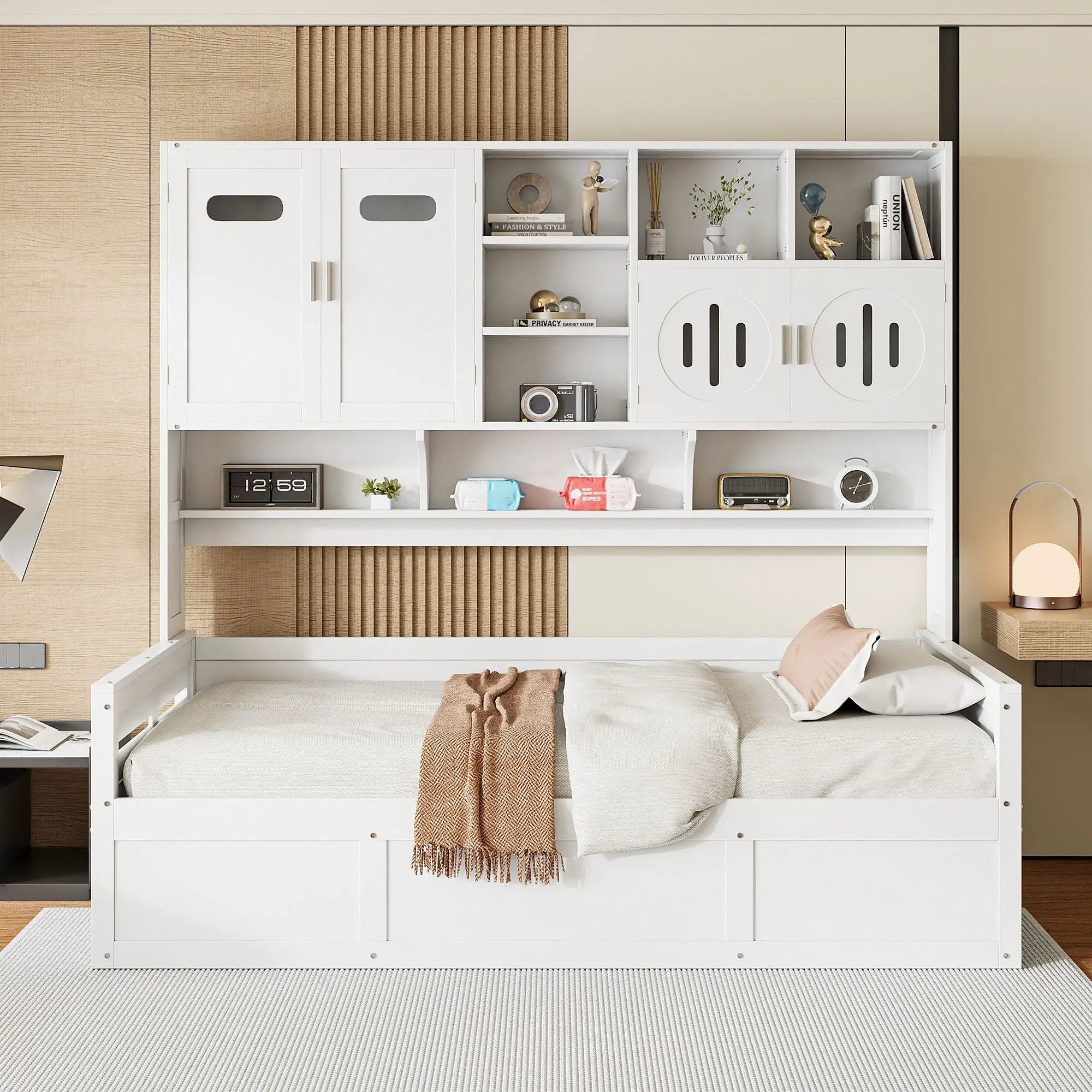 Daybed With All-In-One Cabinet And Shelf by HouseOfZazla