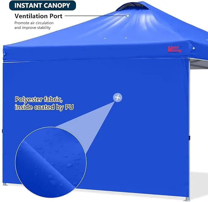 MASTERCANOPY Durable Pop-up Canopy Tent with 1 Sidewall (10'x10',Blue) by GreenHaven Gardens