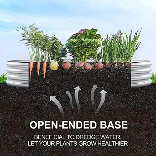Land Guard 2Pcs Galvanized Raised Garden Bed Kit, Galvanized Planter Oval Large Metal Raised Garden Boxes Outdoor for Vegetables… by GreenHaven Gardens