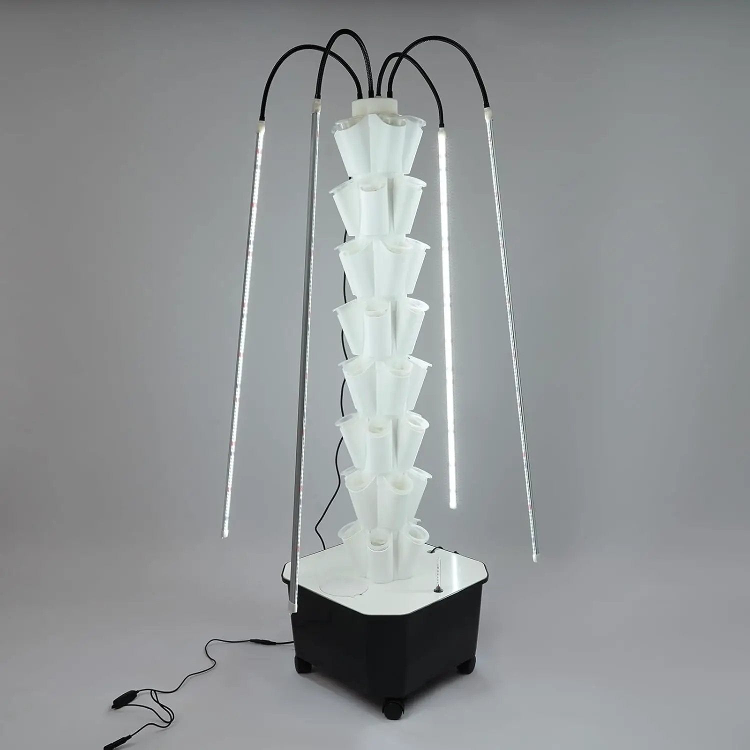 Hydroponic Growing Tower System Kit, 40-Plant Vertical Hydroponics Garden Tower with LED Grow Light, for Outdoor Indoor Herbs Fruits Vegetables Smart Garden Planter Kit by GreenHaven Gardens