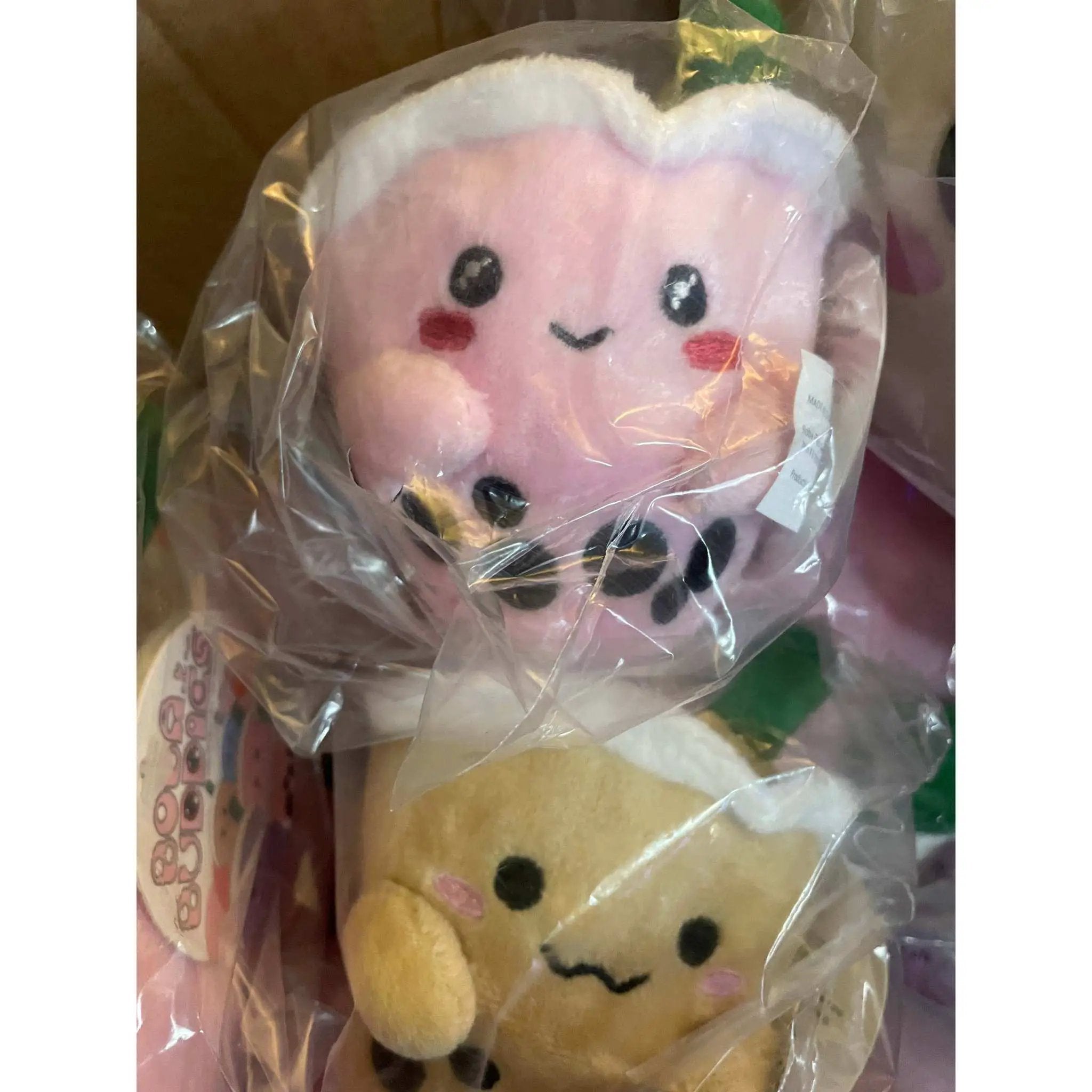 ABC Boba Tea Plush Pink Berry Cute Stuffed Animal Toy for Wallet, Backpack or Purse 5" by Selzalot