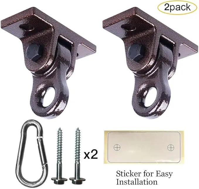 Heavy Duty Bronze Swing Hangers Screws Bolts Included Over 5000 lb Capacity Playground Porch Yoga Seat Trapeze Wooden Sets Indoor Outdoor (2 Pack) by GreenHaven Gardens