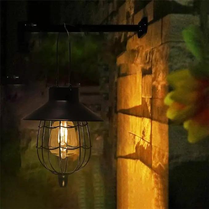 YAKii 2 Pack Solar Lantern Hanging Waterproof Outdoor Metal Solar Lamp with Warm White Light Decorate for Yard Garden Pathway Patio Porch Decor (Black) by GreenHaven Gardens