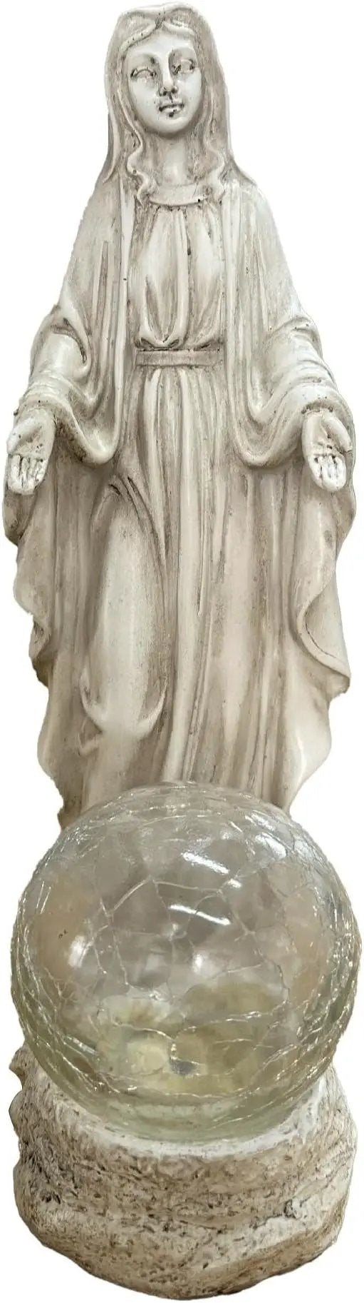 Solar Garden Decor Virgin Mary Figure with Lights,Blessed Mother Outdoor Statue for Home/Garden Decor, Gift for Women/Monther(11.22" H) by GreenHaven Gardens