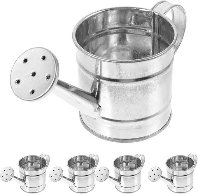 Mini Watering Can: 5pcs Kids Small Watering Can, Metal for Indoor Outdoor Plants, Children Iron for Garden Yard Home Plants Flower by GreenHaven Gardens