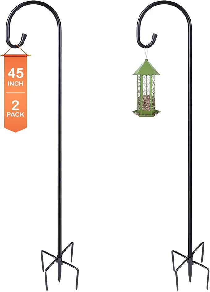 Shepherd-Hooks Adjustable for Bird-Feeder Lantern Plant-Hook Garden-Stake - Plant Stand Hanger for Outdoor Flower Basket, Bird Feeder Hanger Weddings Décor by GreenHaven Gardens