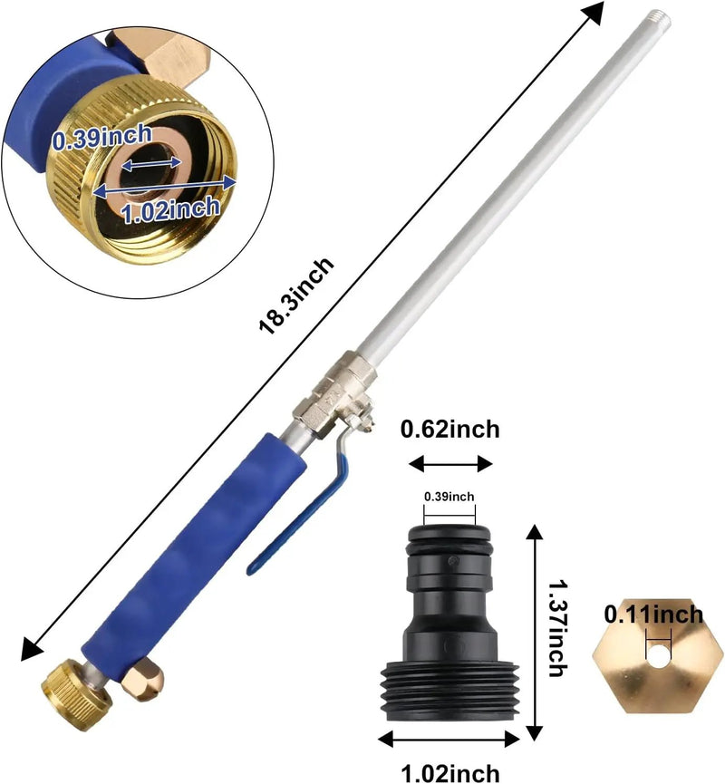High-Pressure Water Jet Wand – Versatile Power Sprayer for Outdoor Cleaning, Car Wash, Pet Rinse & Window Care by GreenHaven Gardens