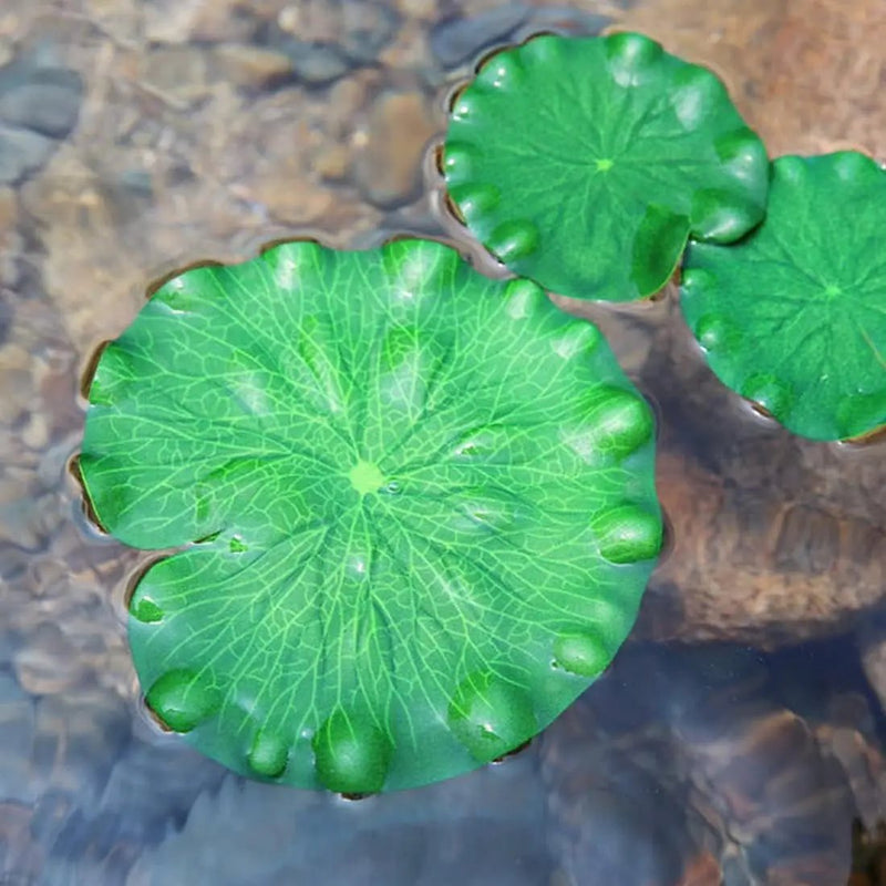 Superdream Artificial Realistic Lily Pads Floating Scenery Lotus Pods for Pool Decoration Aquarium Fish Pond Water Decorative (15 Pack) by GreenHaven Gardens