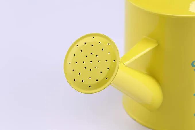 Small Indoor Watering Can - Gardening Gifts for Women -Sometimes I Wet My Plants- 1.6 L - Cute Watering Can for Gardeners - Yellow Galvanized Metal by GreenHaven Gardens