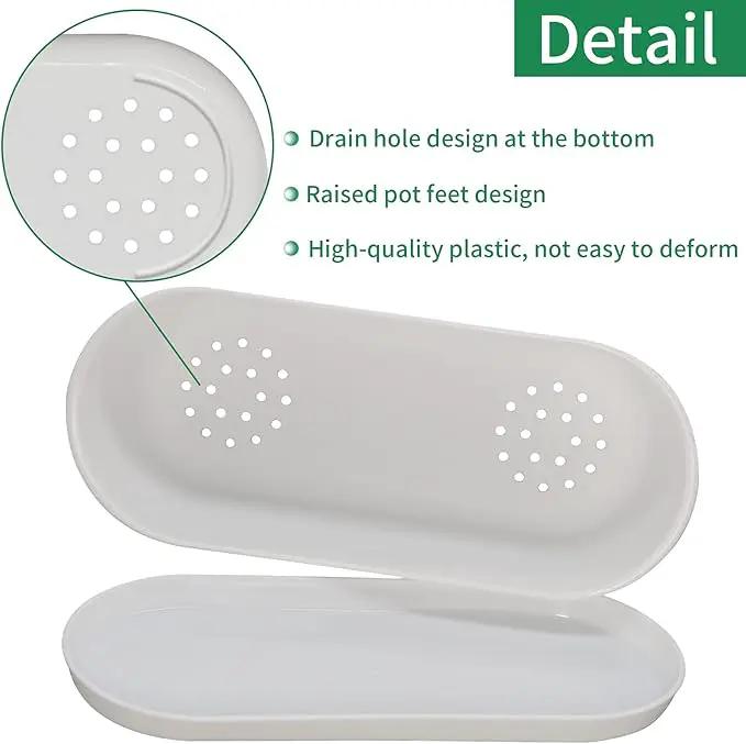 5-Pack Herb Planter,Window Boxes Planters with Multiple Drainage Holes,8.5" x 3.3" Oval Herb Garden Planter indoor/outdoor for Grow Plants, Flowers or Succulents, Deck Railing Window Planter Box by GreenHaven Gardens
