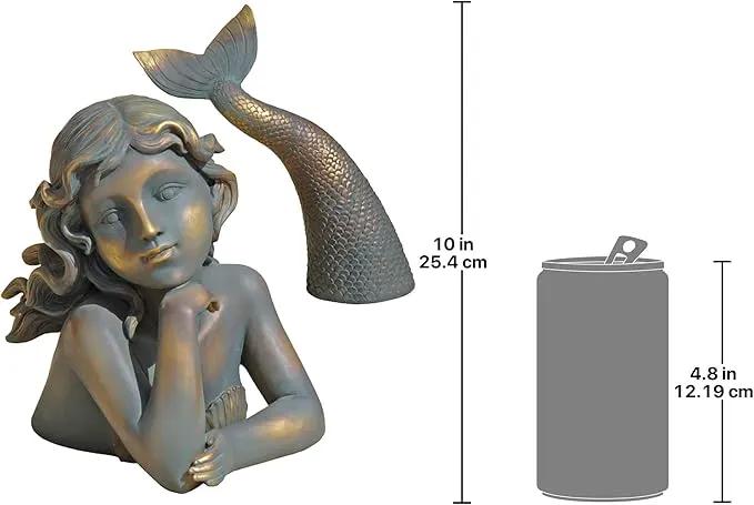 Design Toscano QL30330 Merissa Siren of The Sea Mermaid Garden Statue, Faux Verdigris Finish by GreenHaven Gardens