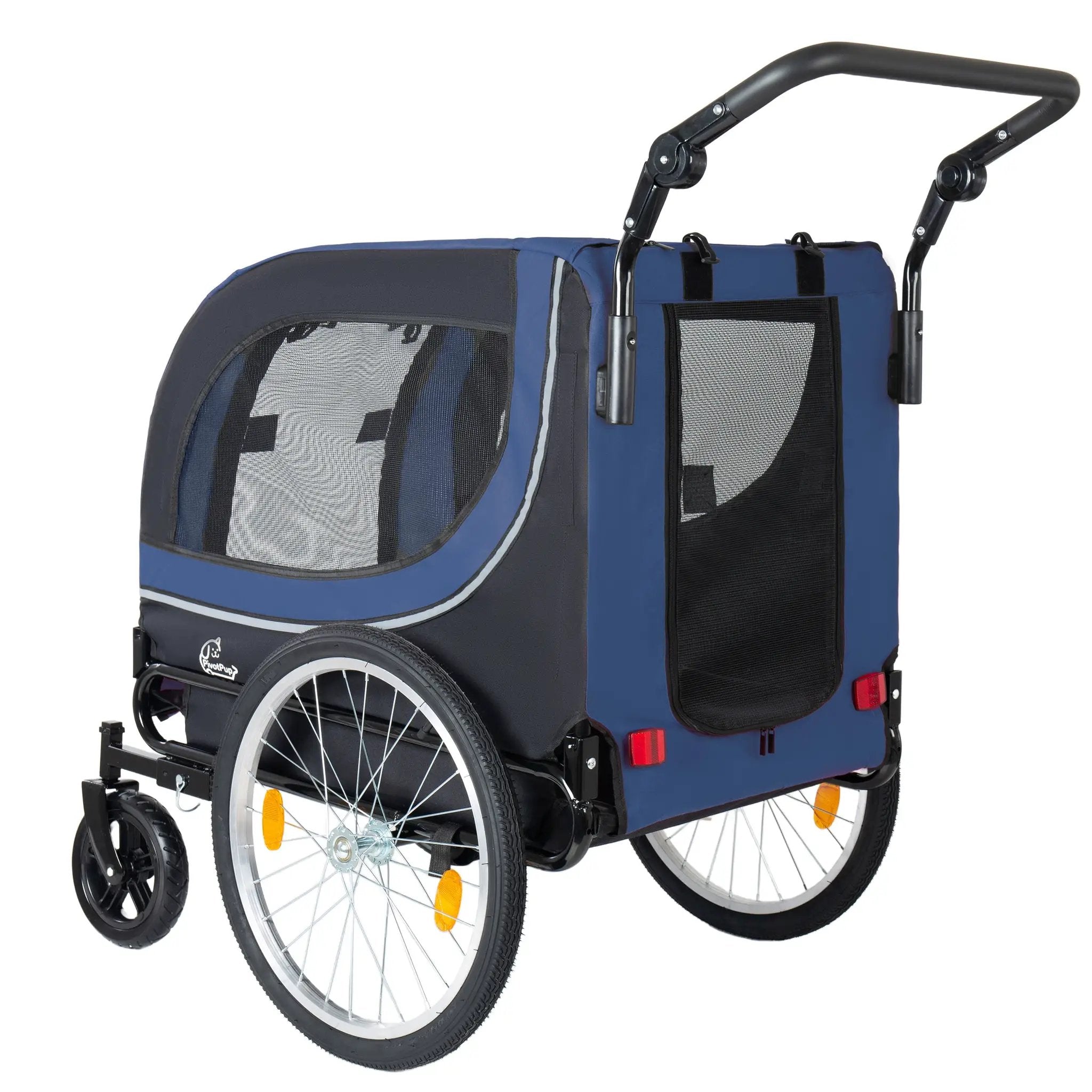 2-in-1 Bike Trailer & Pet Stroller for Dogs up to 100lbs by HouseOfZazla