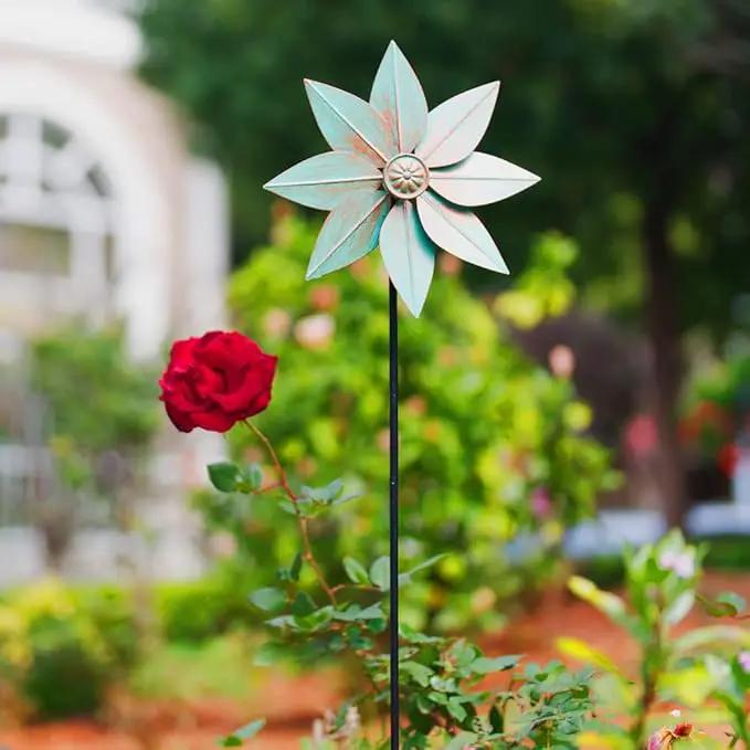 DREAMYSOUL Pinwheels for Yard and Garden, 38 Inches Metal Kinetic Wind Spinner for Outdoor Garden Patio Yard Decor by GreenHaven Gardens