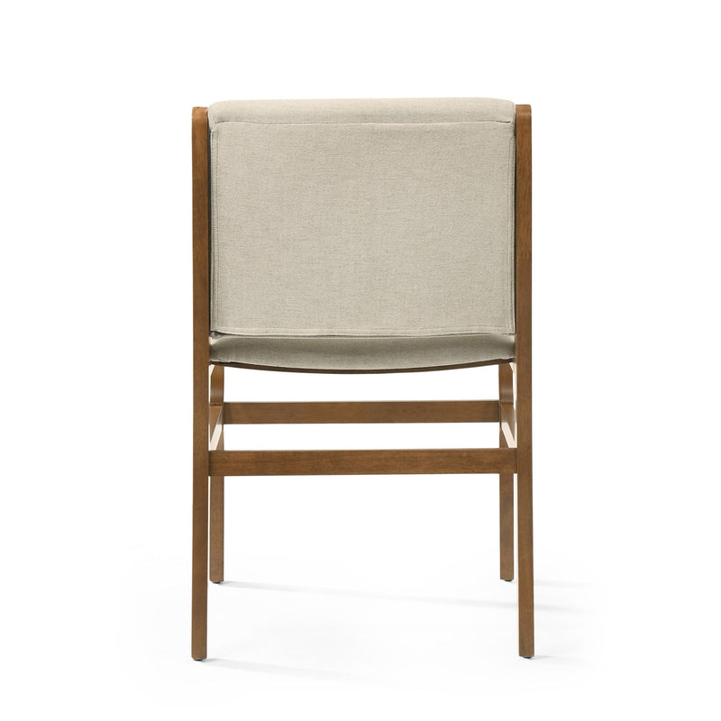 Contemporary Dining Chair Set Upholstered Fabric With Rubberwood Frame by HouseOfZazla