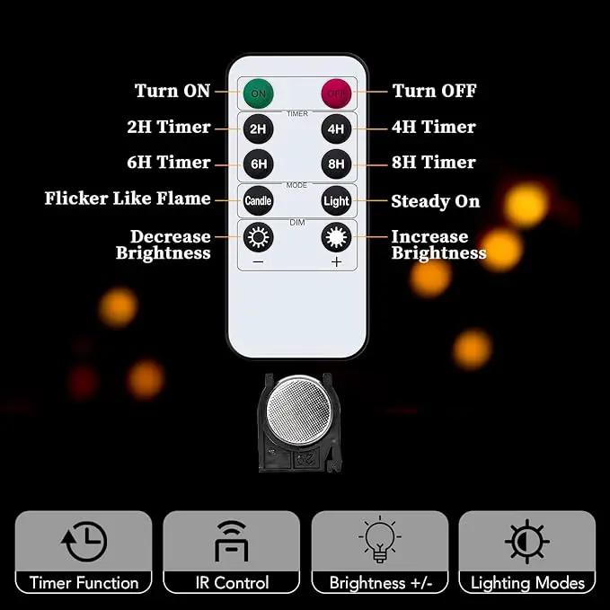 Metaku Flameless Flickering Candles Battery Operated LED Candles Set of 9 Ivory with Remote & Timer for Halloween, Christmas, Bedroom, Home, Wedding, Birthday Decoration D2.2'' x H4''5''6'' by GreenHaven Gardens
